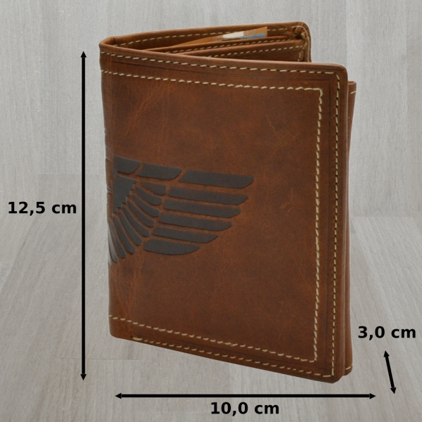 RFID Schutz Portemonnaie Leder Geldtasche Brieftasche Geldbeutel braun